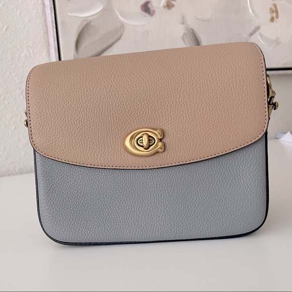 Coach Cassie Crossbody 19 In Colorblock Taupe Granite Multi - Picture 2 of 10